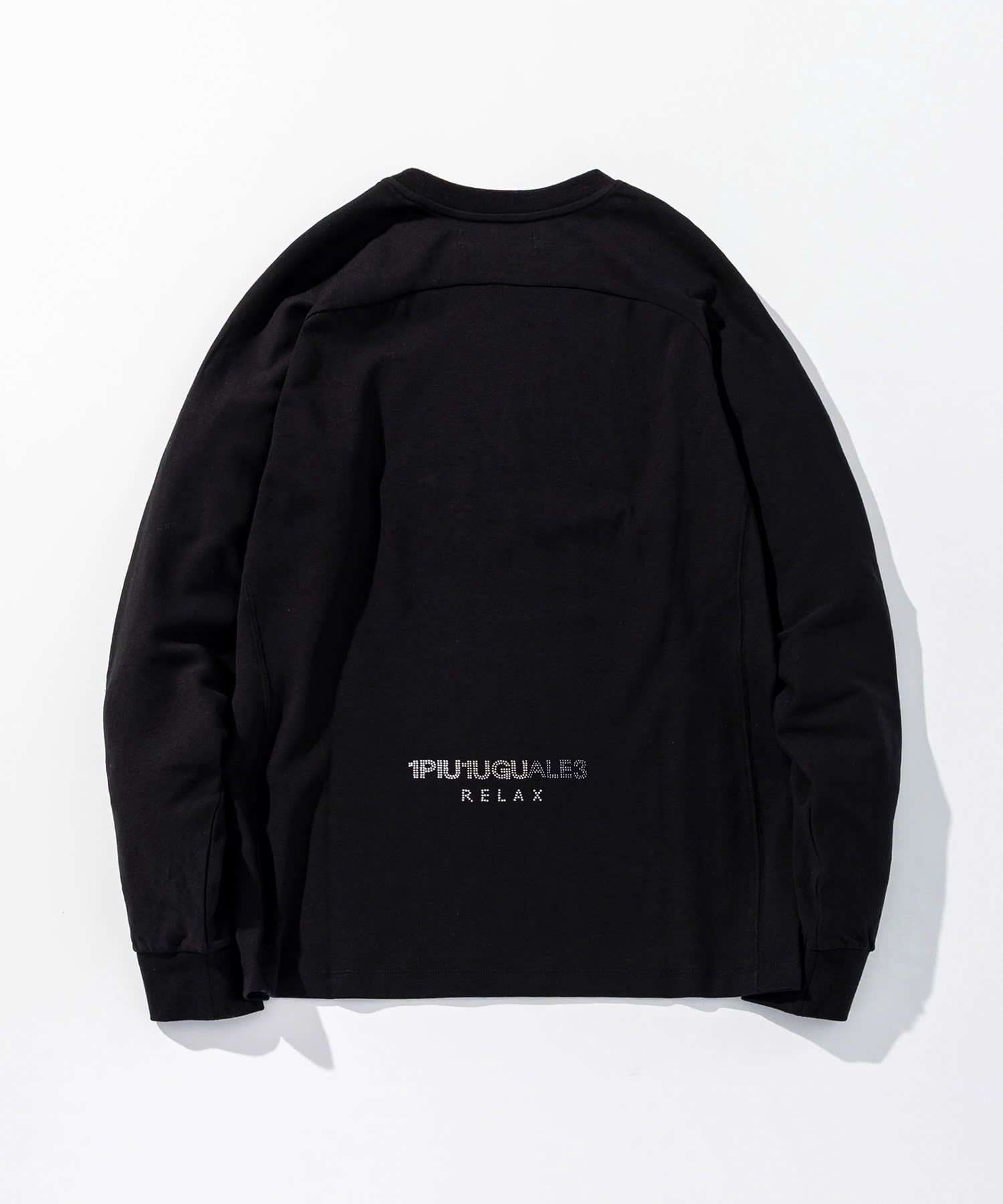 【ミッキーマウス】ラインストーンシルエットロングTシャツ / ブラック【UST-26092】