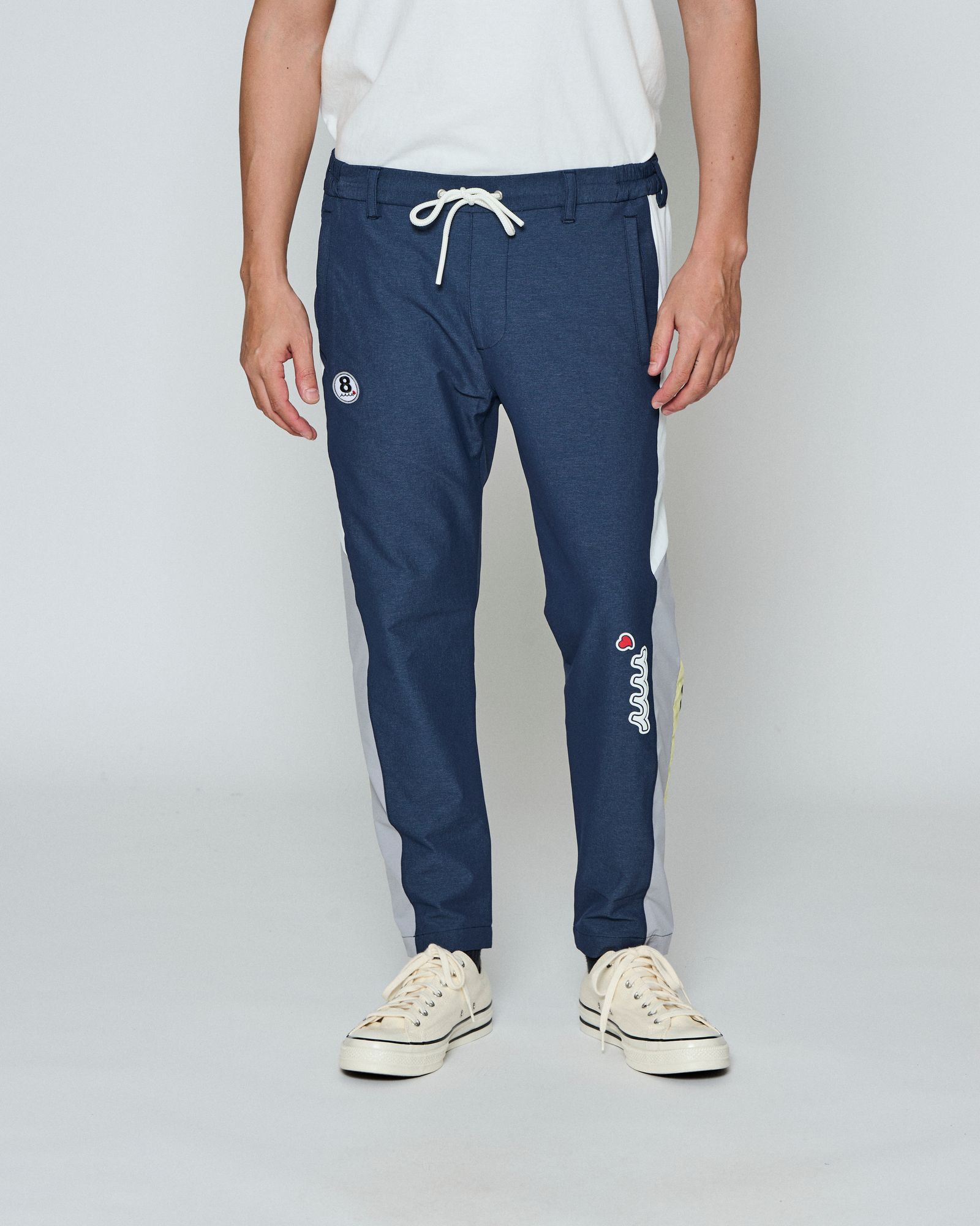 ☆先行予約☆ muta MARINE × ACANTHUS / スイートエクストラロゴラインパンツ / Sweet Extra Logo Line Pants / NAVY 【MA2699】