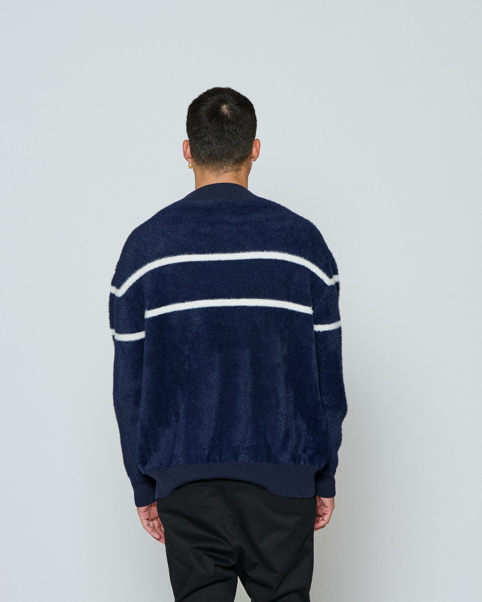 ☆先行予約☆ muta MARINE × ACANTHUS / ファーモックネックニット / Fur Mock Neck Knit / NAVY 【MA2669】