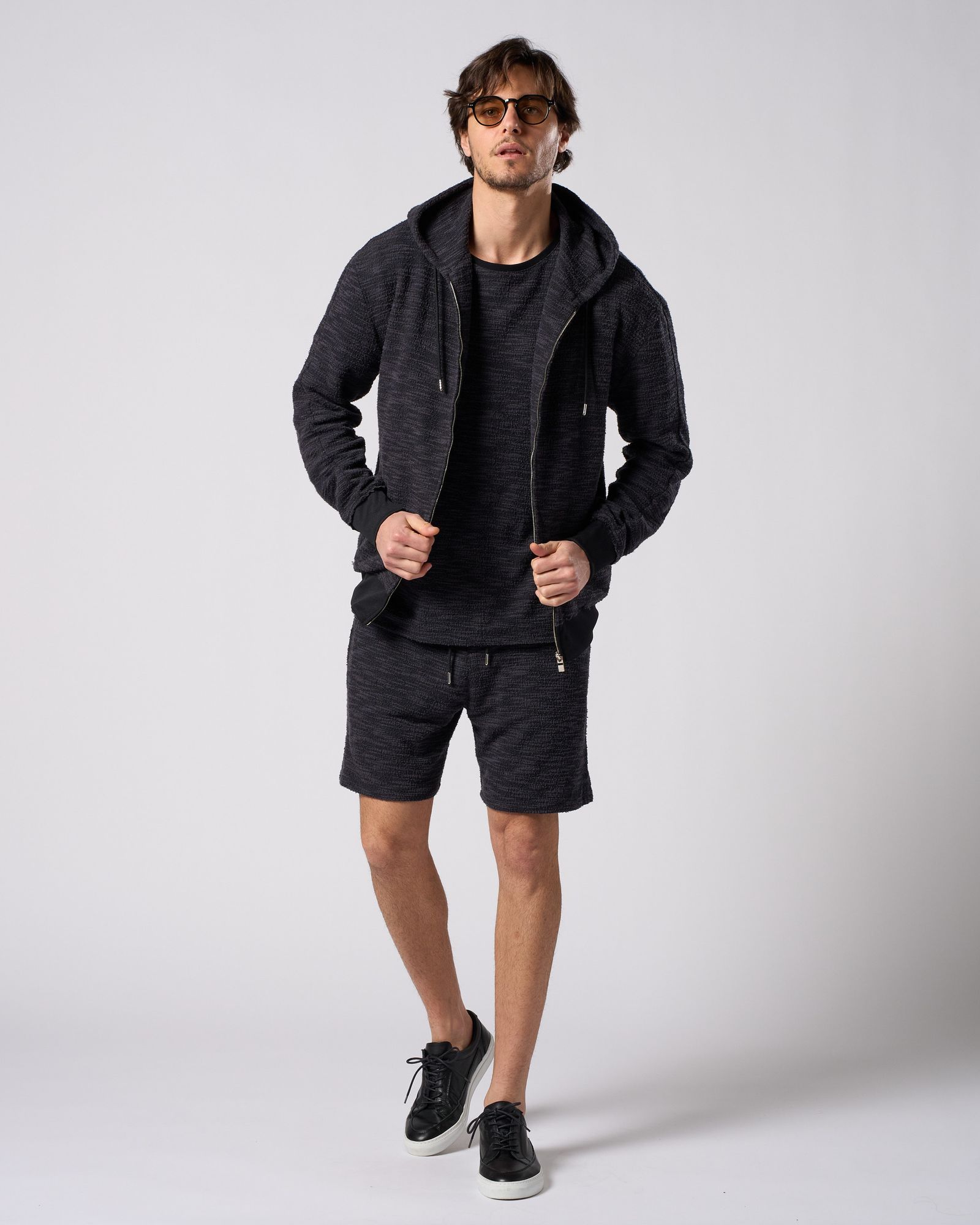 ☆先行予約☆ muta × wjk  / ニットジャガード リラックスショーツ / knit jacquard relax shorts / BLACK [502 mw02i]