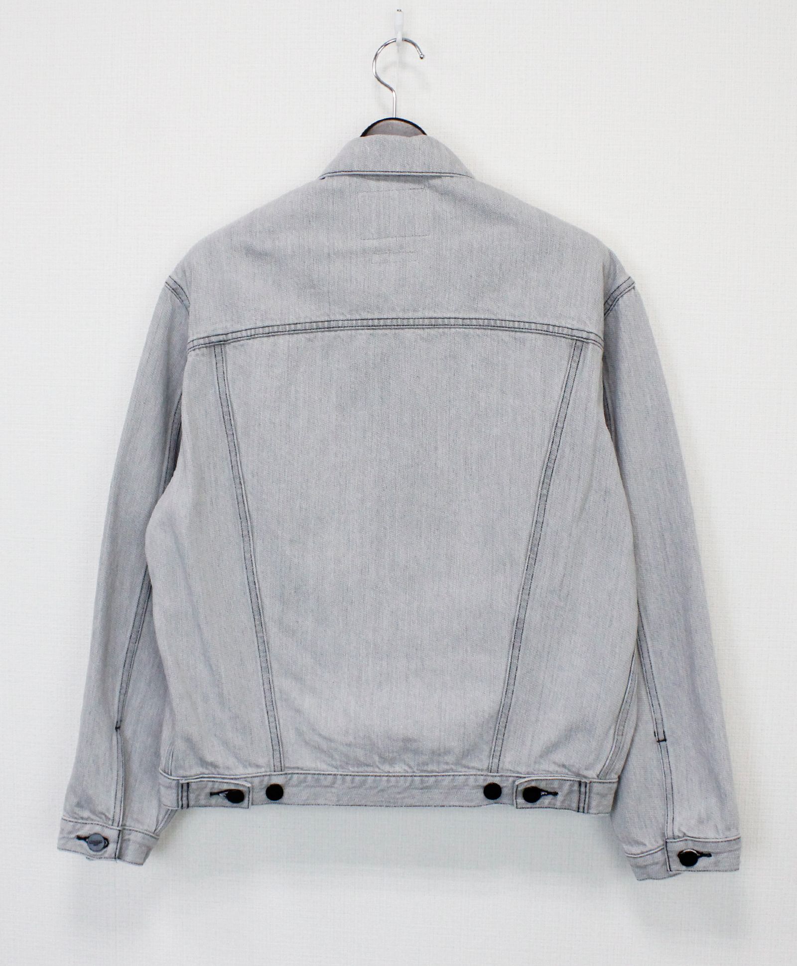 "ターク" トラッカージャケット / "TURK" TRUCKER JACKET BK  / LIGHT GRAY [AUT-095B-106]
