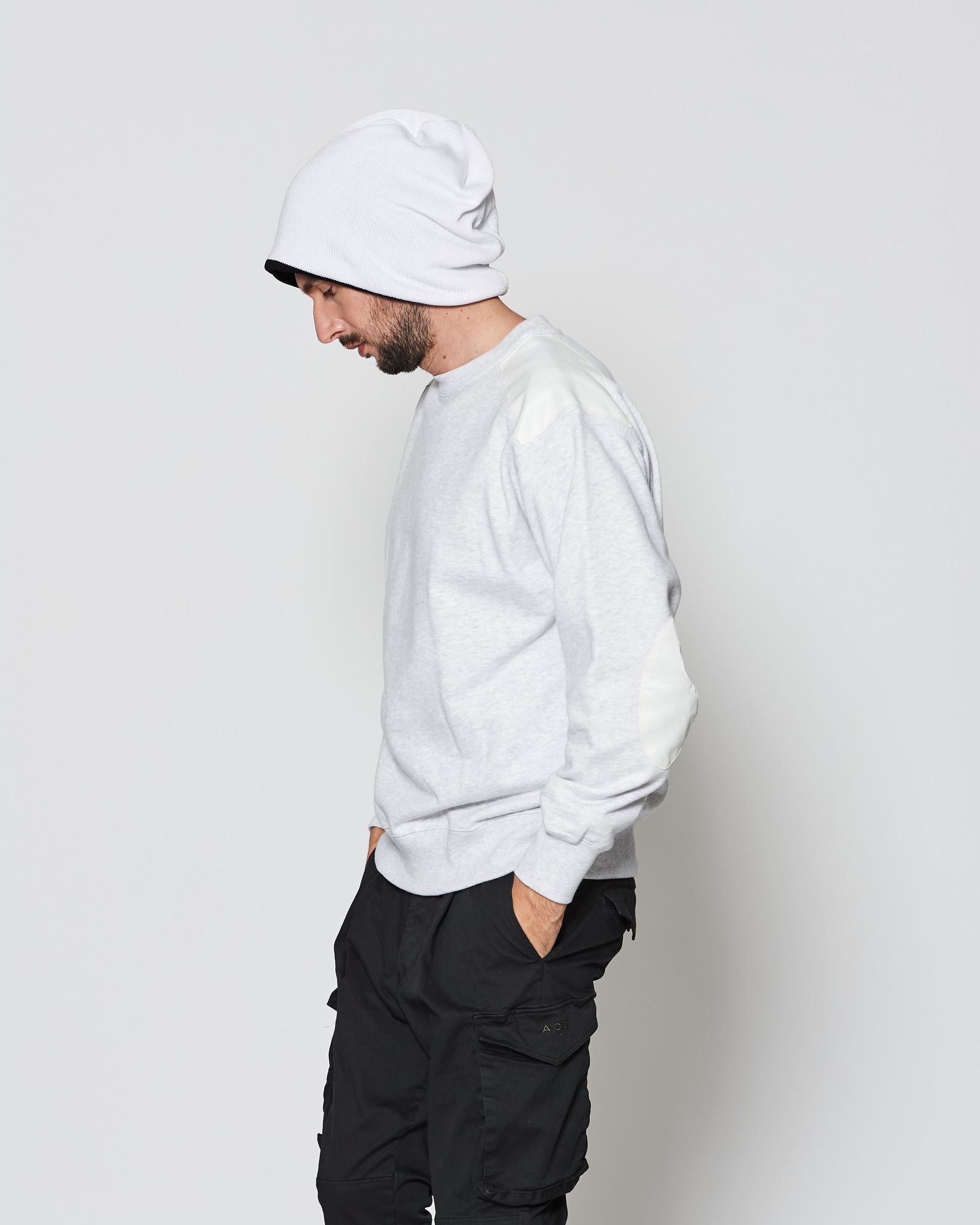 ACANTHUS / Elbow Patch Sweat / スウェット / GRAY 【HJ2503】