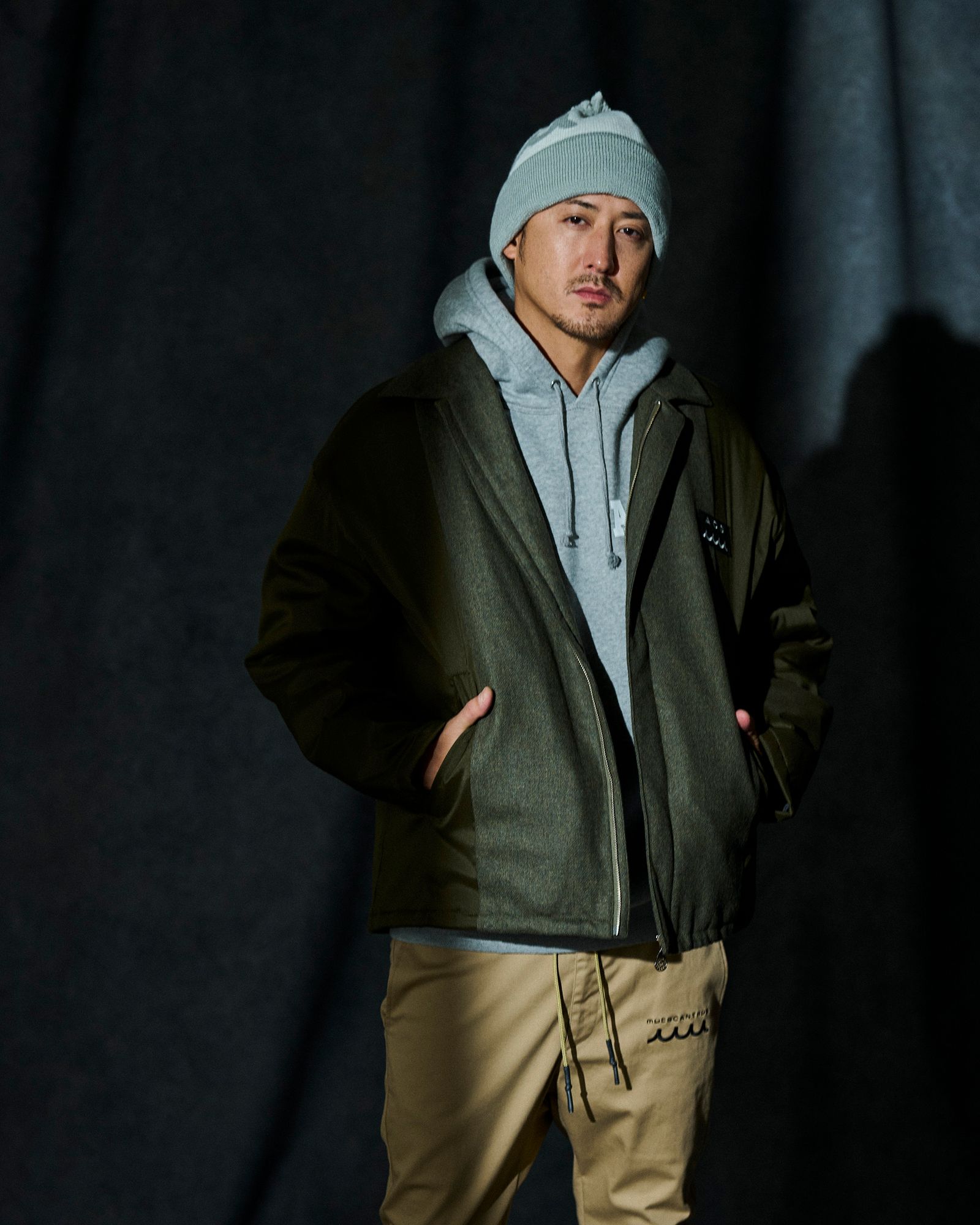 ☆先行予約☆ muta MARINE × ACANTHUS / コーチジャケット / Split Coach Jacket / KHAKI 【MA2651】