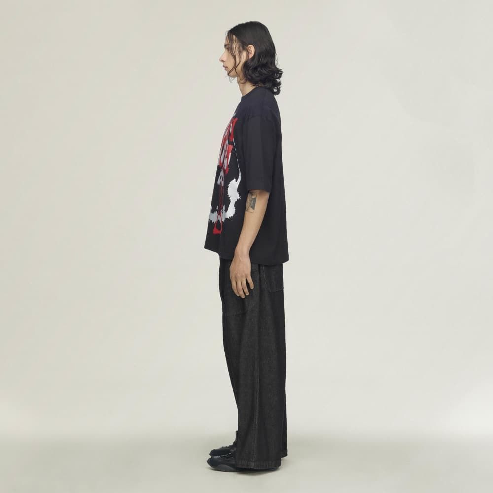 チト グラフィック ショート スリーブ Tシャツ / Y-3 CHITO GRAPHIC SHORT SLEEVE TEE / BLACK [KR1062 -APPA26]