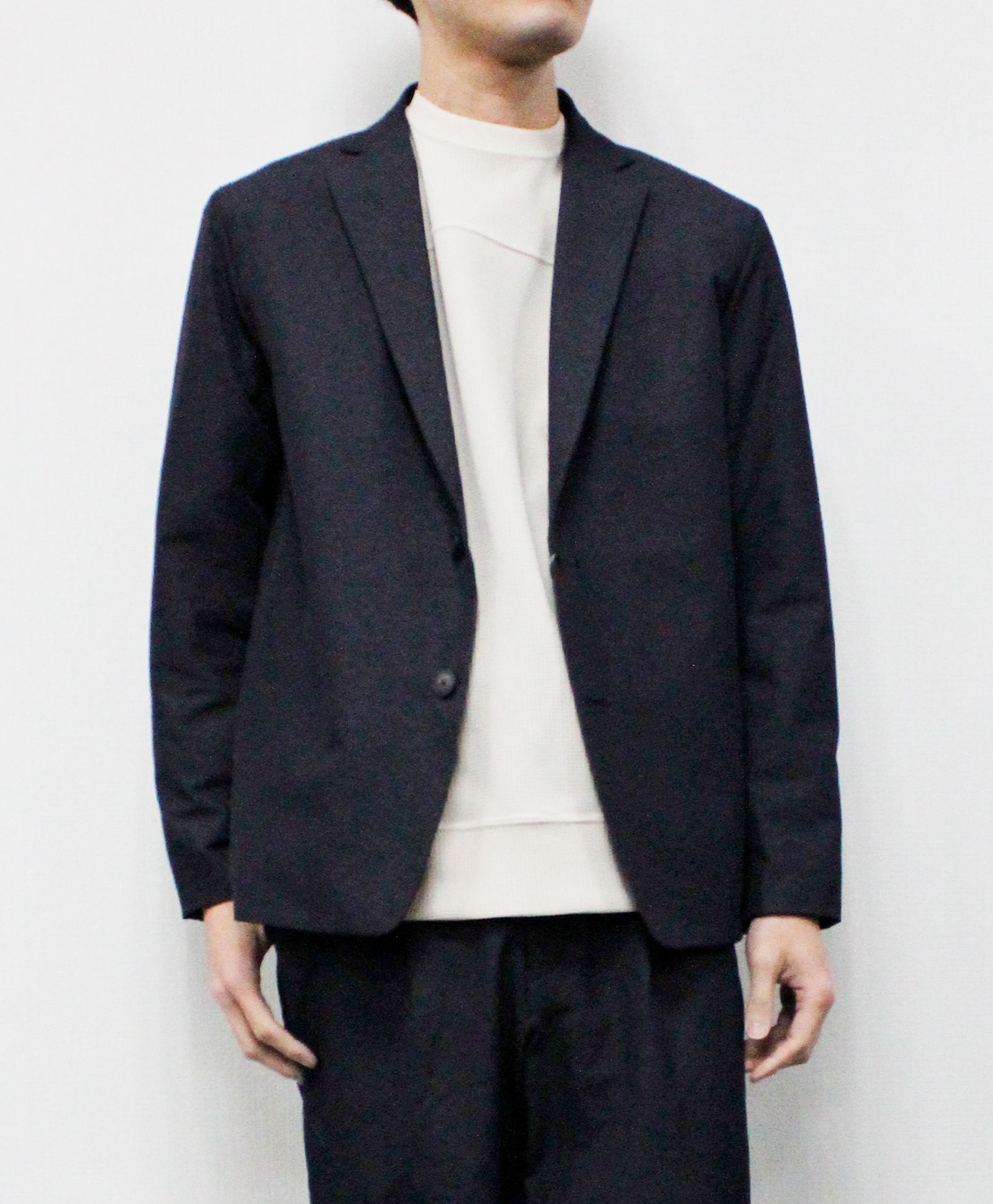 N/Peダブルクロスストレッチ イージージャケット / チャコールグレー [26003]