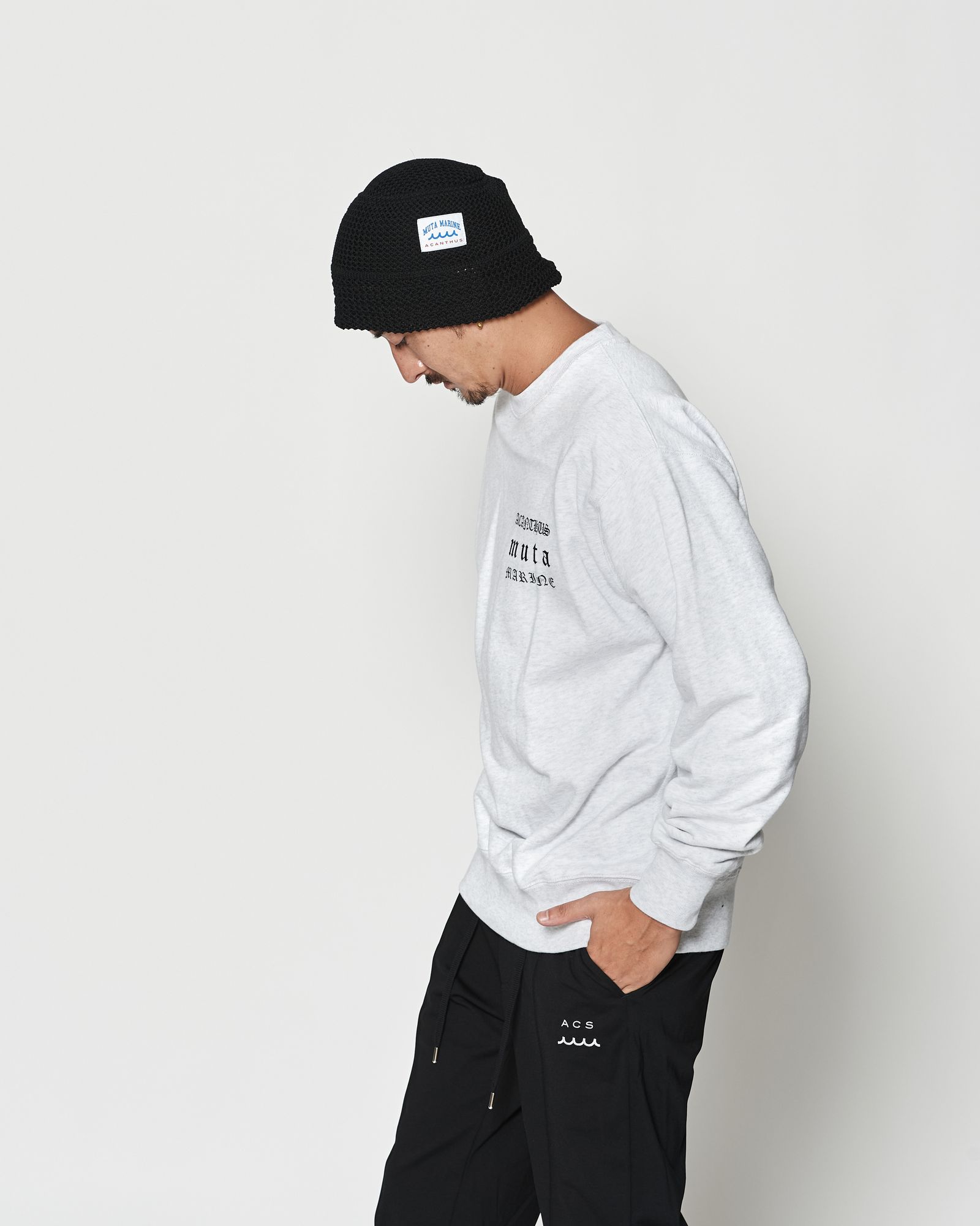 ☆先行予約☆muta MARINE × ACANTHUS  / クルーネックスウェット / Old Logo Crewneck / GREY 【MA2632】