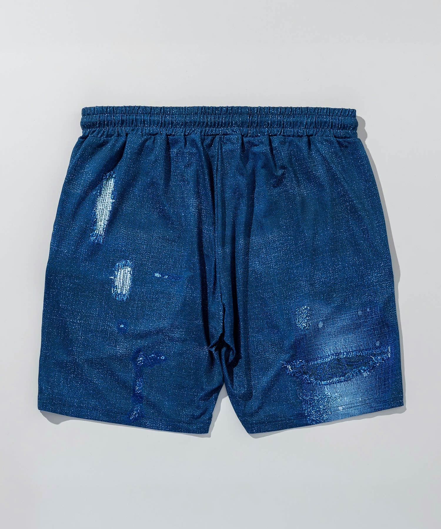 ダメージデニムラッシュガードショーツ / インディゴ【USB-26043】