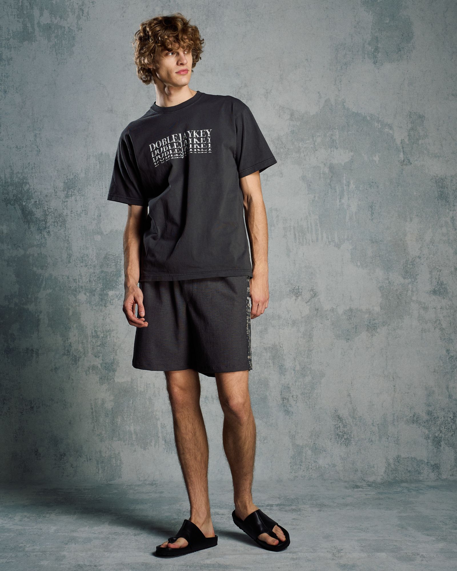 ☆先行予約☆ バンダナプリントパネルショーツ / bandana print panel shorts / CHARCOAL [5402 pe48i]