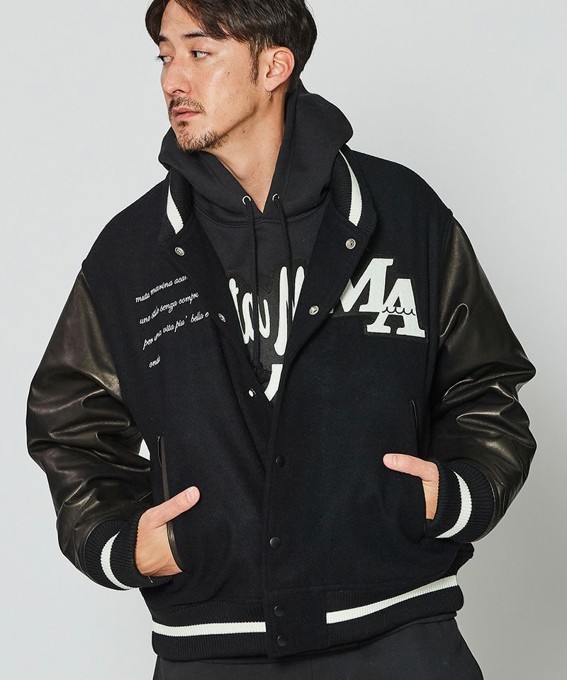 ACANTHUS - ACANTHUS x muta MARINE / muta Studium Jacket / スタジアムジャケット /  BLACK / MA2425 | femt