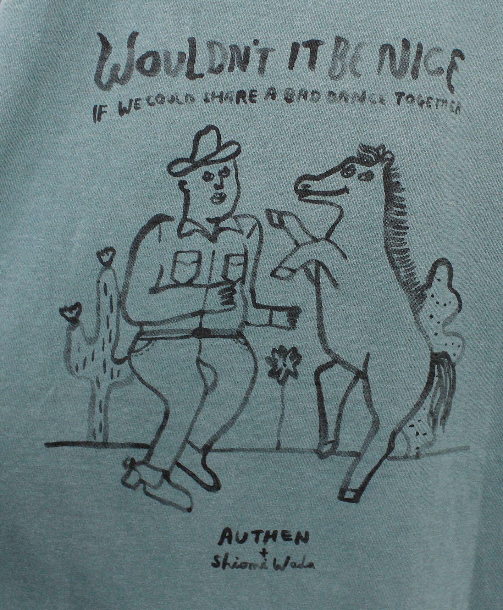 Tシャツ / S/S AUTHEN x Shiomi Wada NICE T-SHIRT  / PALE GREEN [AUT-146-102]