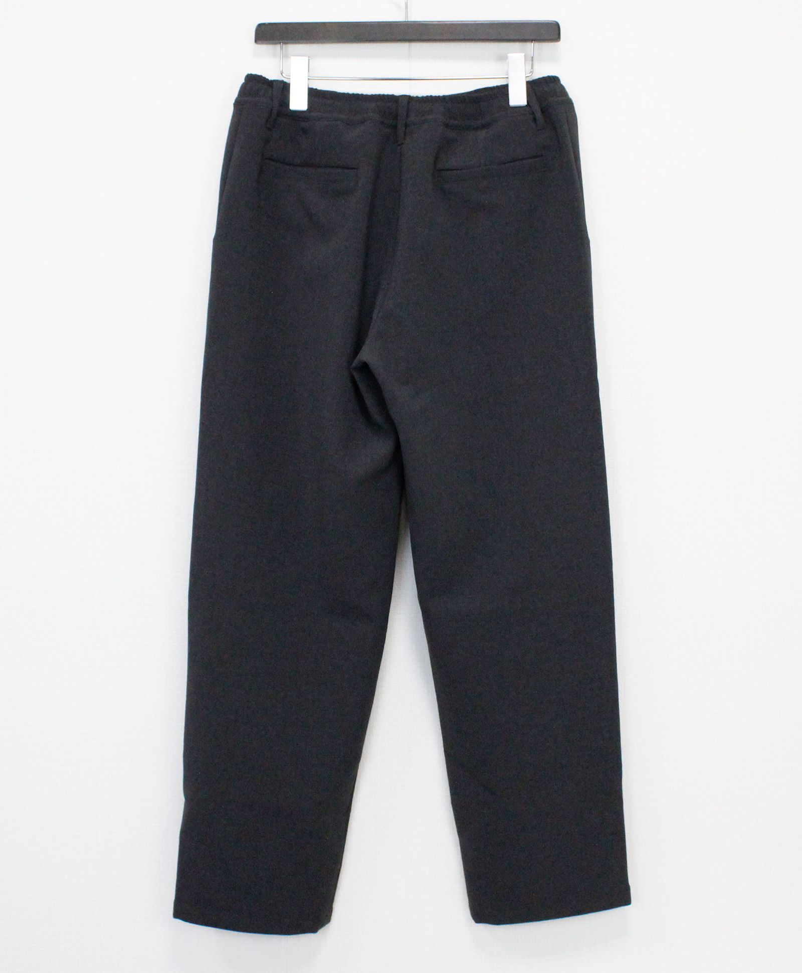 梳毛トップ調ダブルクロス リラックスワイドパンツ / チャコールグレー [66004]