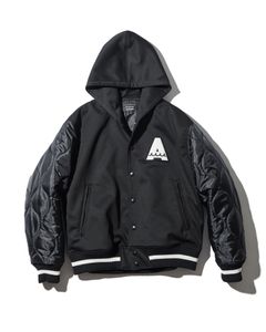 ACANTHUS x muta MARINE / muta Double-knit Hooded Studium Jacket / BLACK