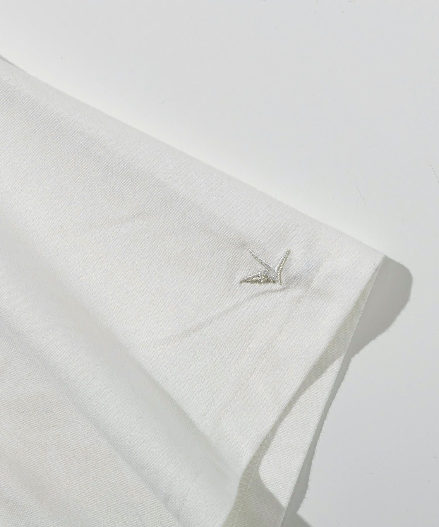 1PIU1UGUALE3 RELAX × Mark Gonzales / グラデーションラインストーン半袖Tシャツ / ホワイト【UST-26015】