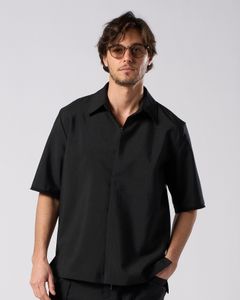 ☆先行予約☆ スキッパー シャツハーフスリーブシャツ /  skipper shirt H/S / BLACK [4907 pe49i]