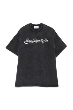 ロゴメッセージプリントTシャツ / LOGO MESSAGE PRINT SHORT SLEEVE TEE  / フェードブラック [26MY-ST004]