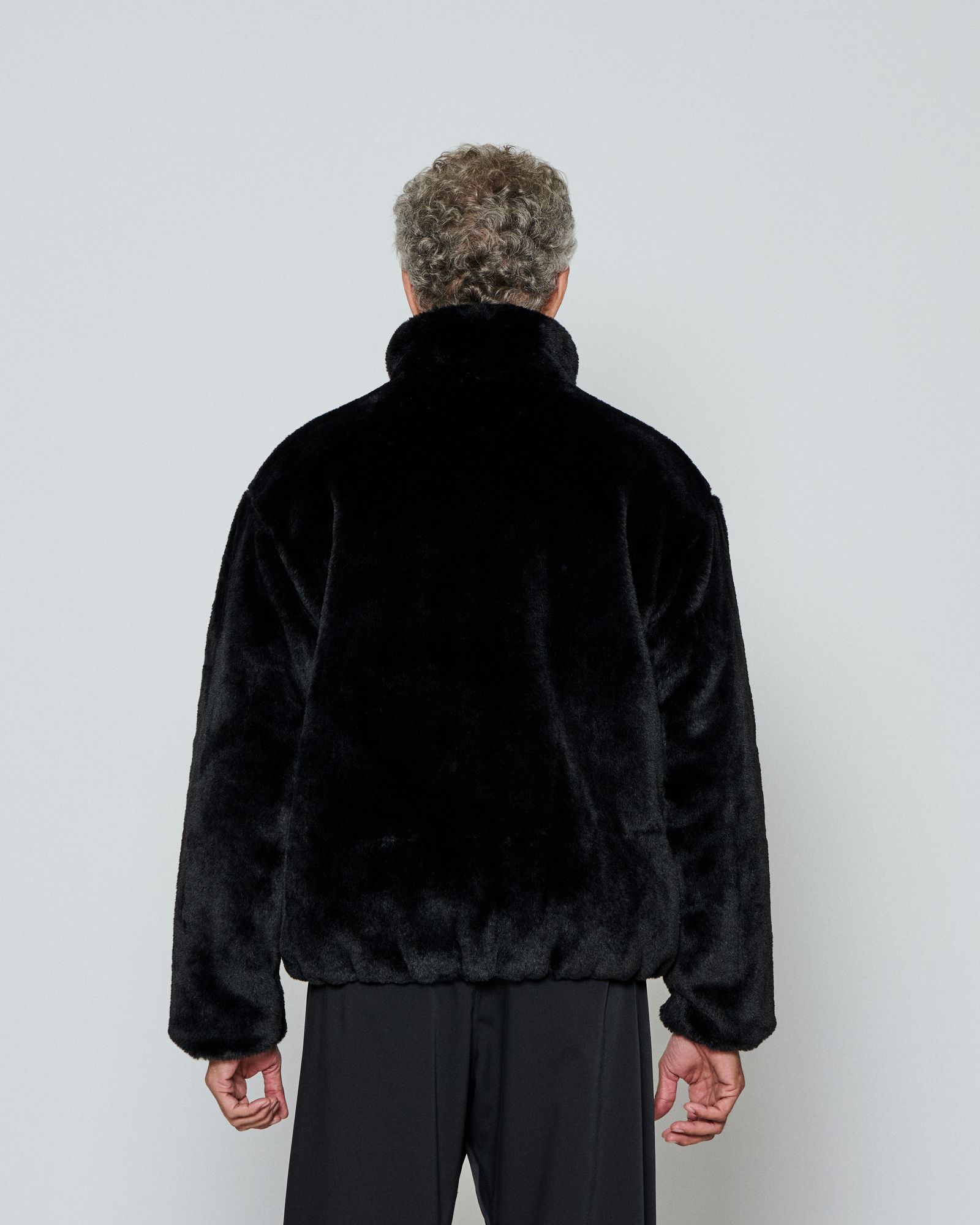 ☆先行予約☆ フェイクファーボンバージャケット / Faux Fur Bomber Jacket  / BLACK 【JK2503】