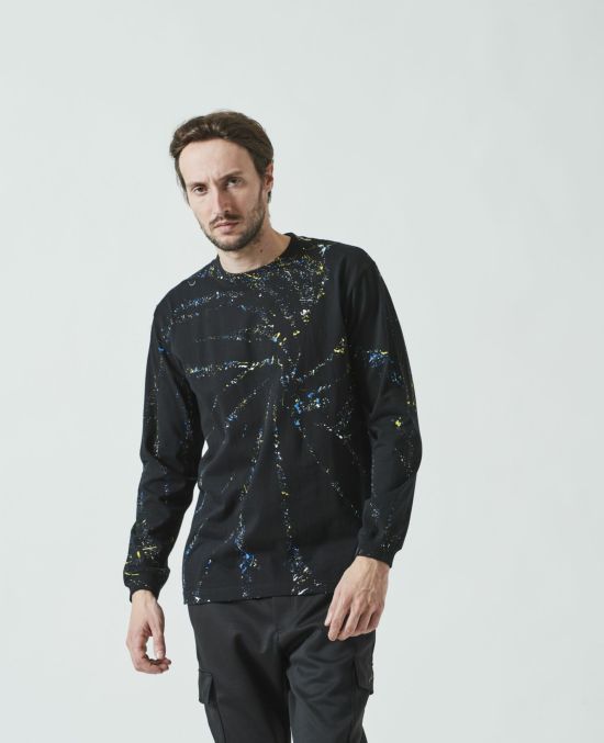 スパイラル スプラッシュ ロングスリーブTシャツ / Spiral Splash L/S Tee /  BLACK 【CT2311】