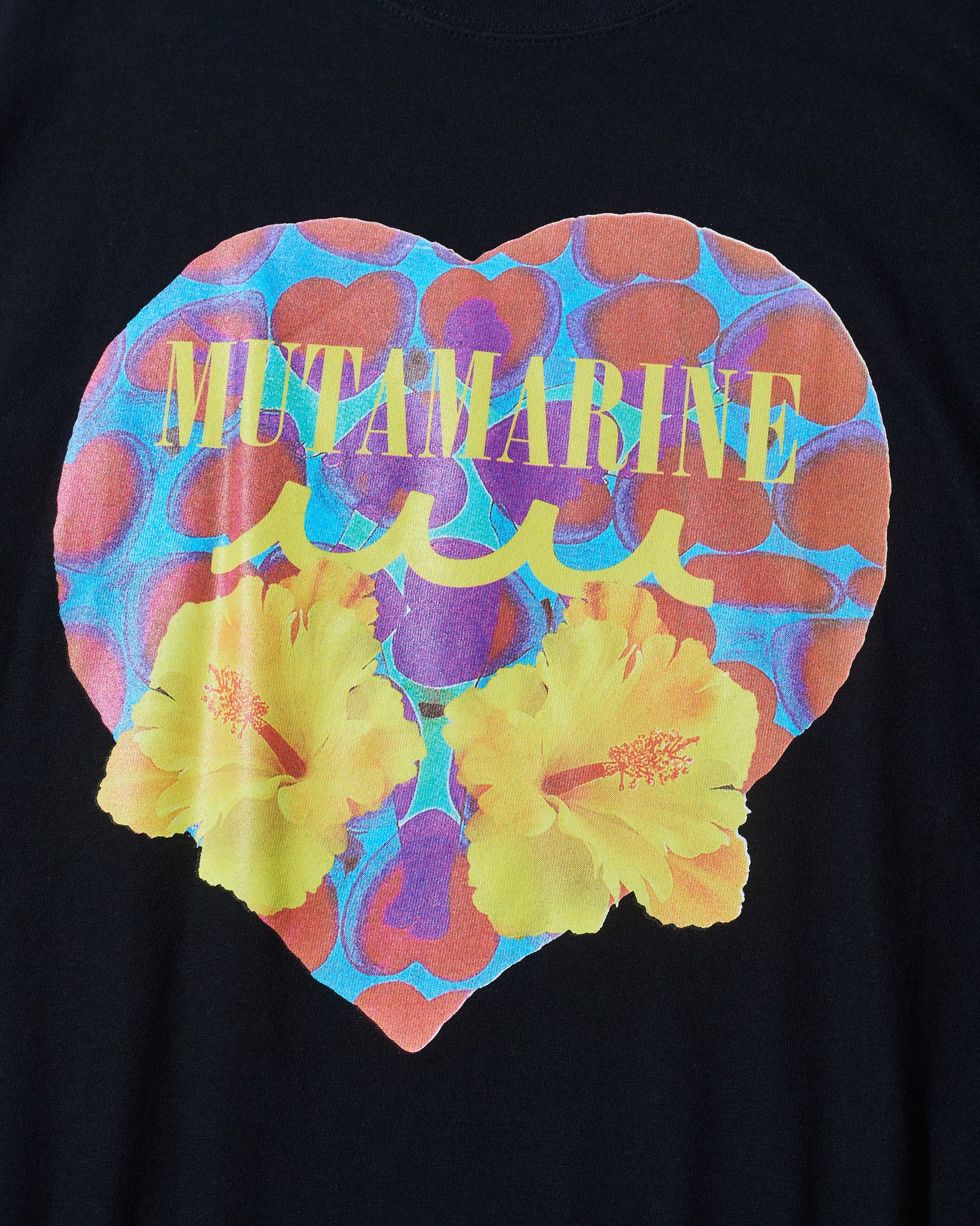 ☆先行予約☆muta MARINE × ACANTHUS  / ハートハイビスカスTシャツTシャツ / Heart Hibiscus Tee / BLACK 【MA2616】