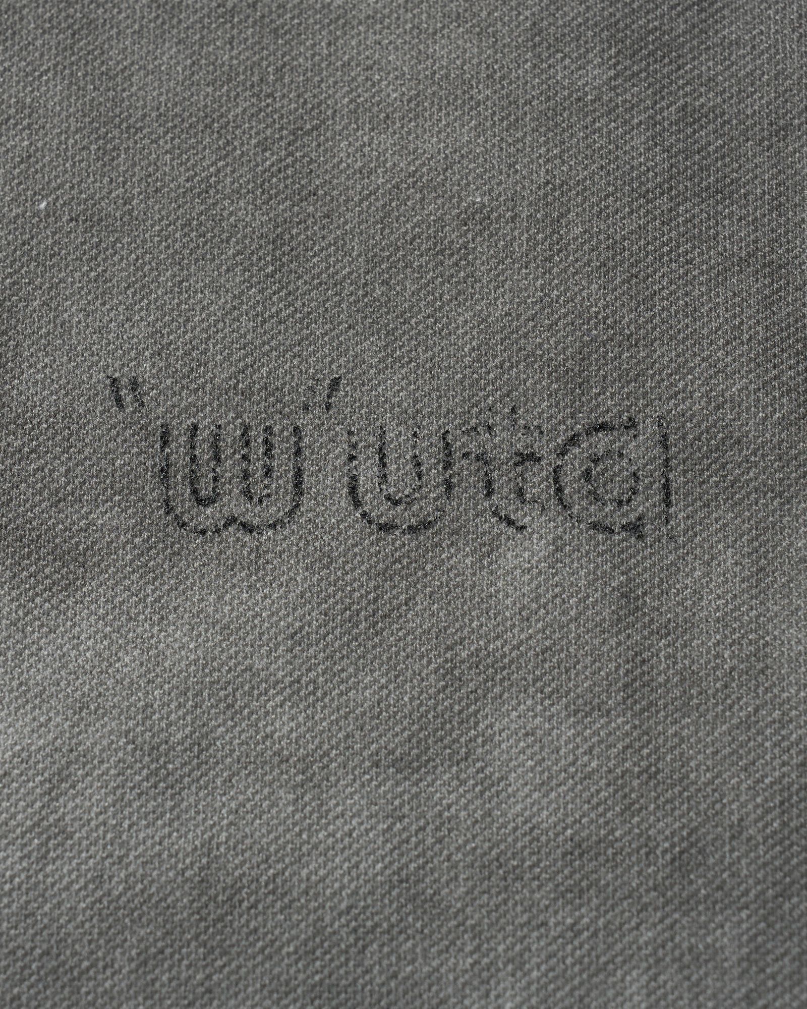 ☆先行予約☆ muta × wjk  / カットオフ ポロシャツ / cut-off polo S/S(printed)T / D.GRAY [705 mw04i]