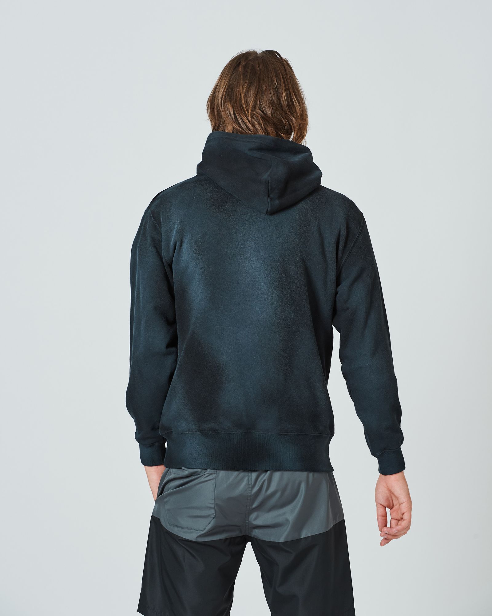 Random Dye Hooded Sweatshirt / BLACK / [HJ2403]