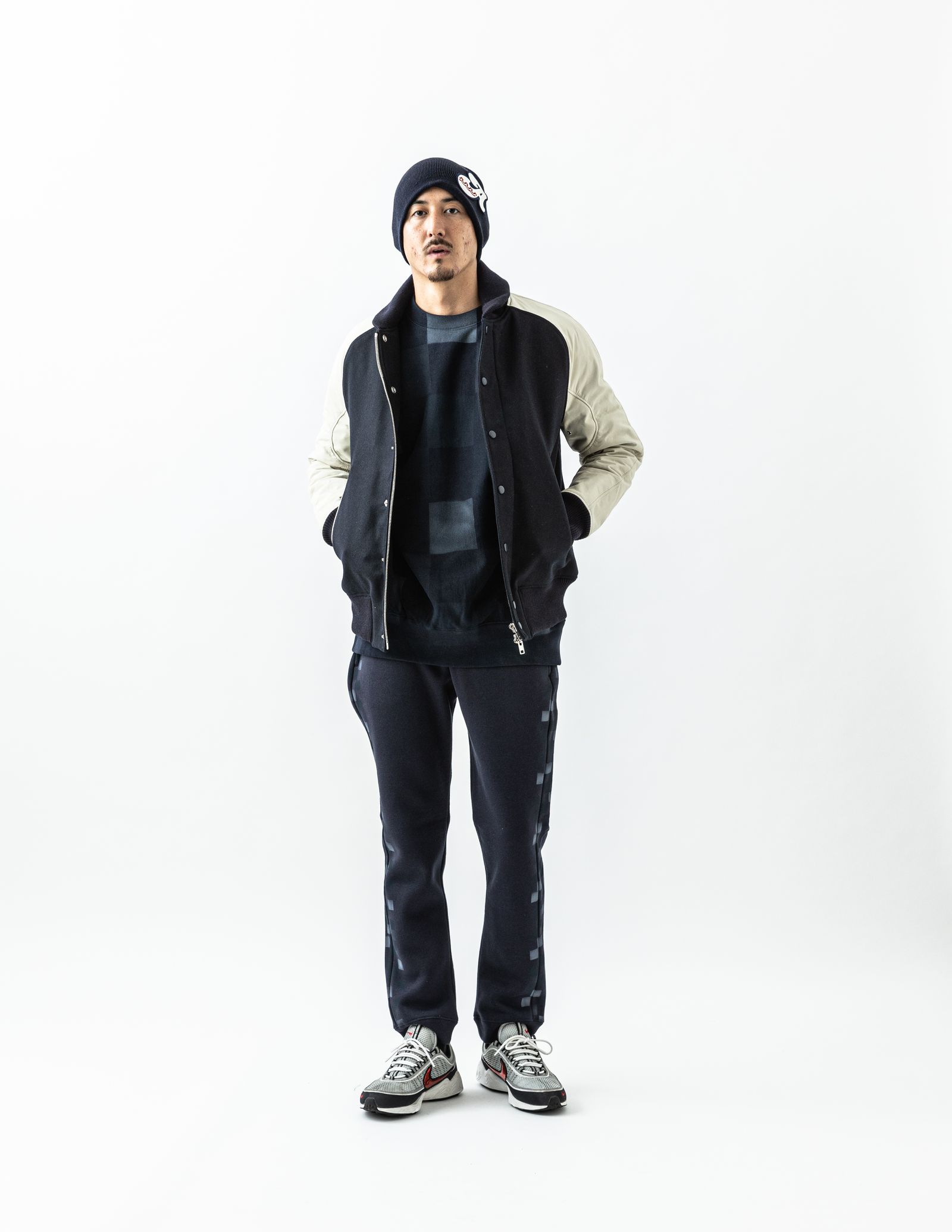 ☆先行予約販売☆  Studium Jacket / スタジアムジャケット / NAVY WHITE 【ST2301】