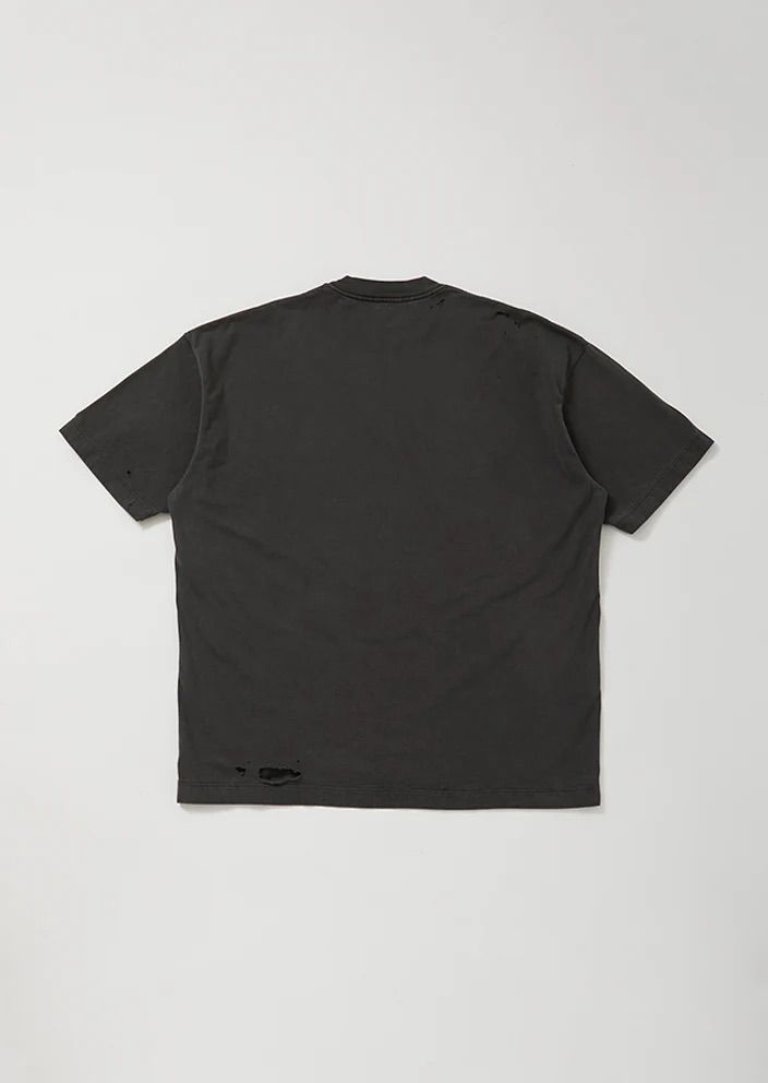 KREVA×GHOST ALMOSTBLACK / AMEGE DYEING SHORT SLEEVE T GOMA / BLACK [KRVGAB-C-3-3]
