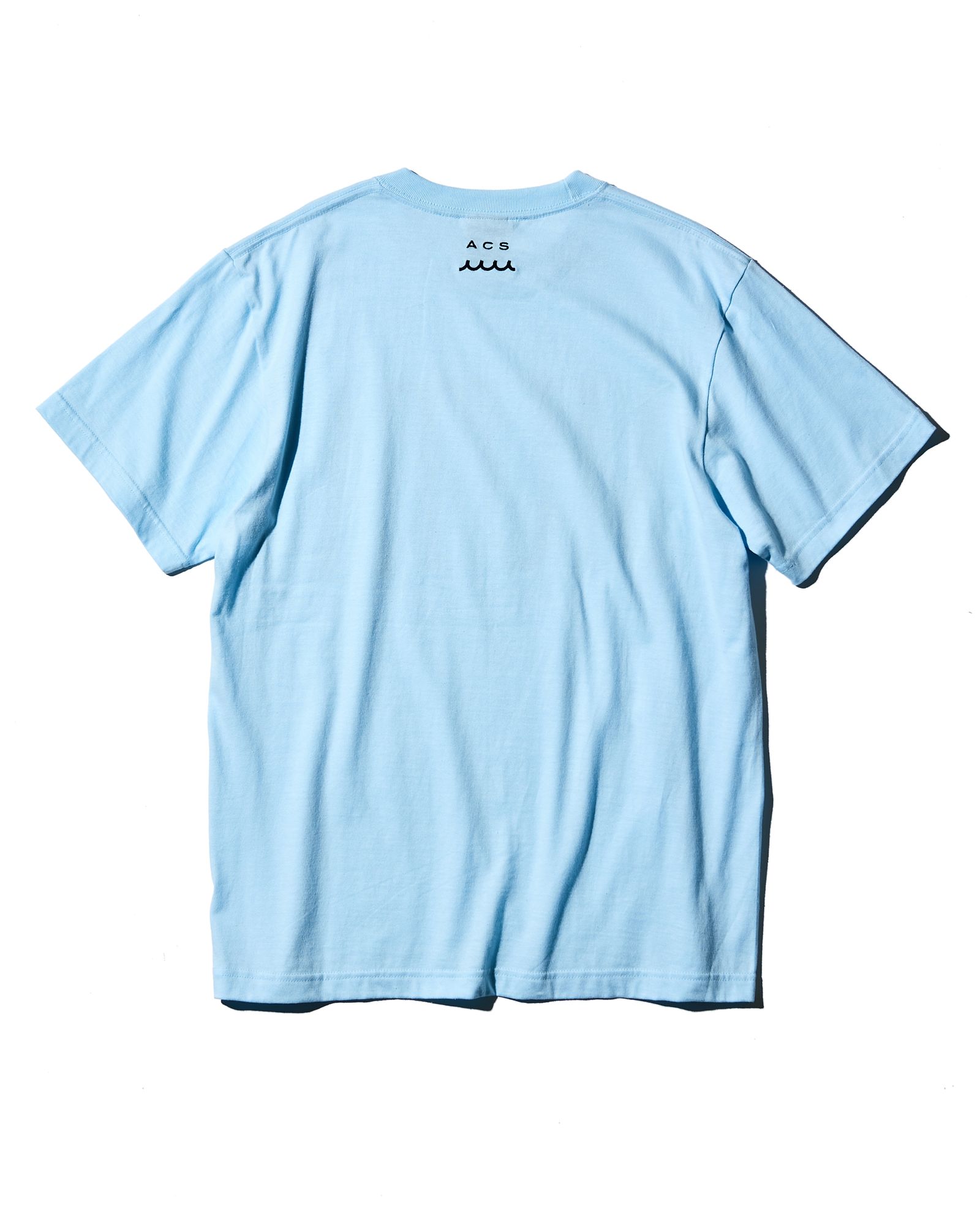 ACANTHUS x muta MARINE / muta BIG Logo Tee / ロゴプリントTシャツ / LIGHT BLUE / MA2413