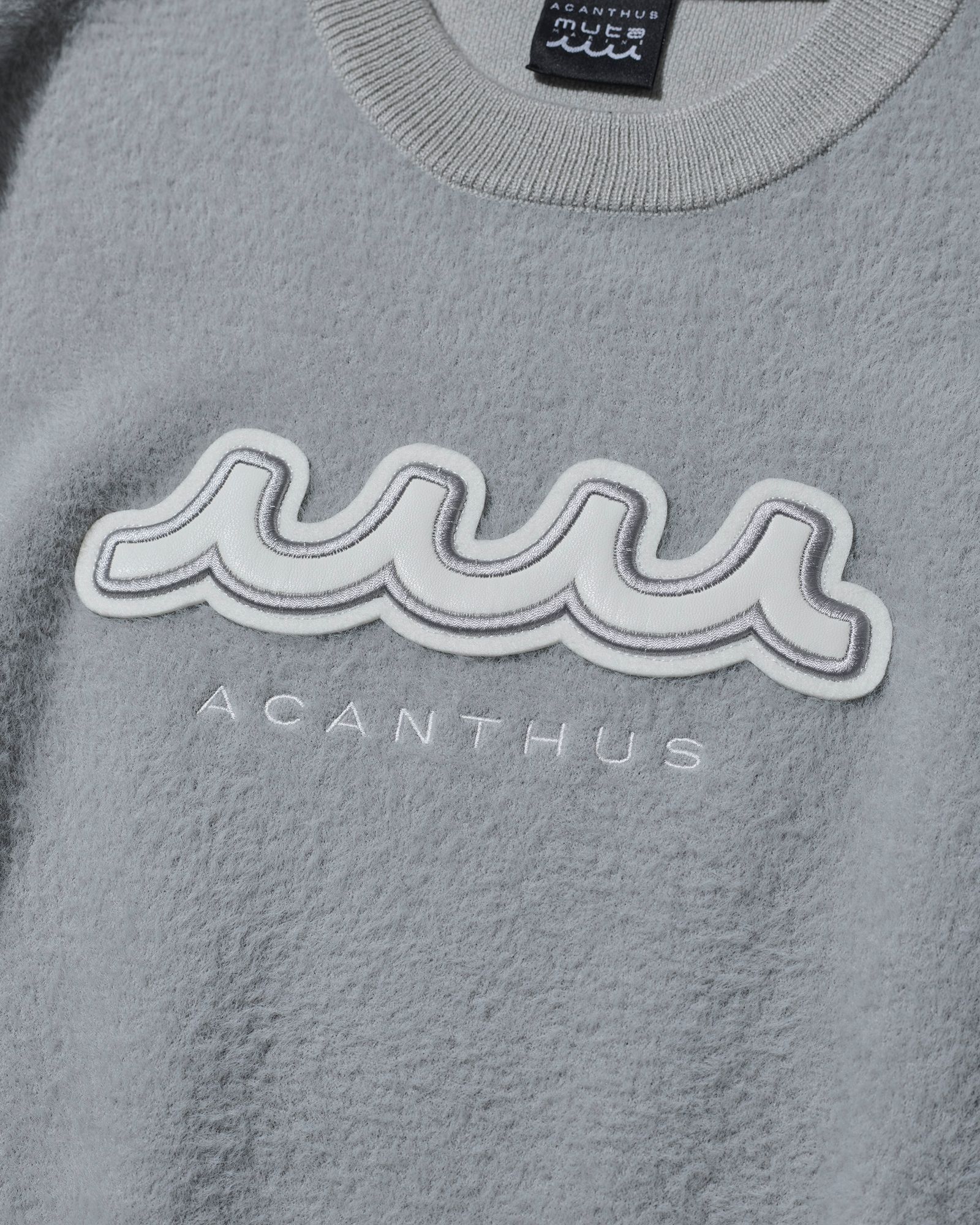 ☆先行予約販売2025年10月下旬～11月下旬頃入荷予定☆ ACANTHUS × muta MARINE / muta Fur Knit Crewneck / ニット / GRAY 【MA2544】