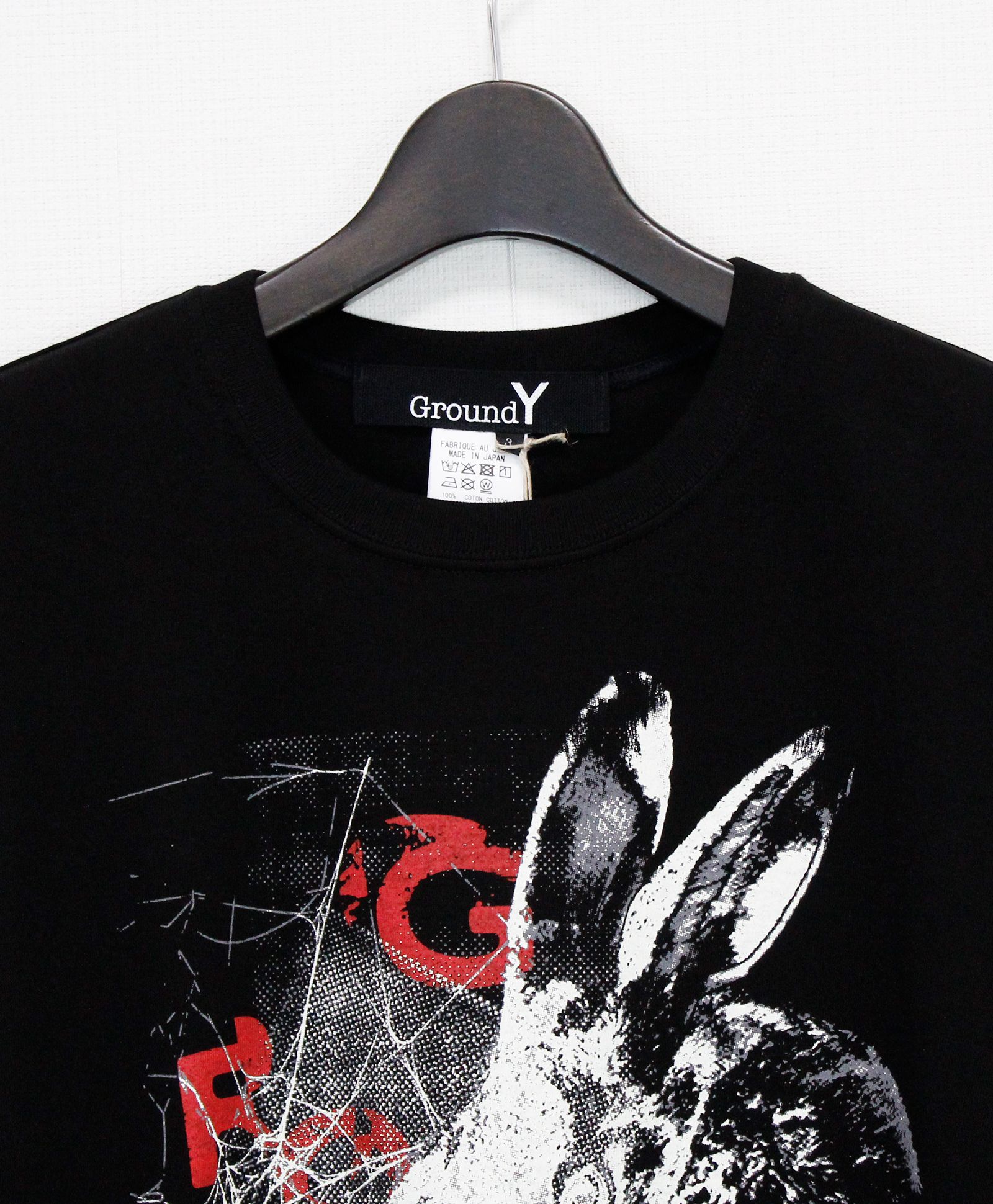 JERSEY RABBIT T-SHIRT / BLACK [GK-T75-070-2]