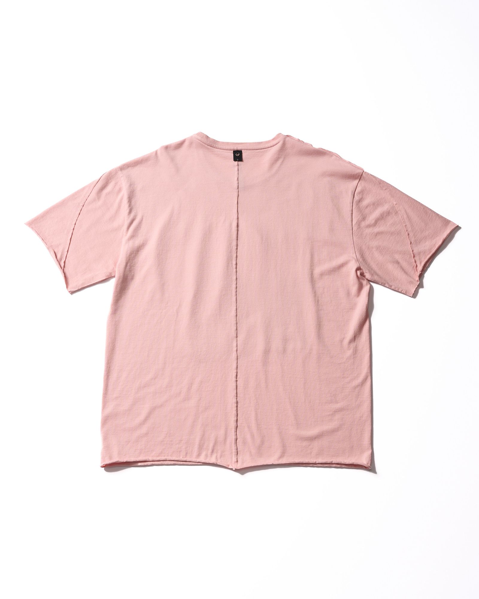 ☆先行予約☆ wjk  / ペーパープリント加工カットオフ半袖Tシャツ / paper print dust cut-off S/S / pink 【7153 lj93k】