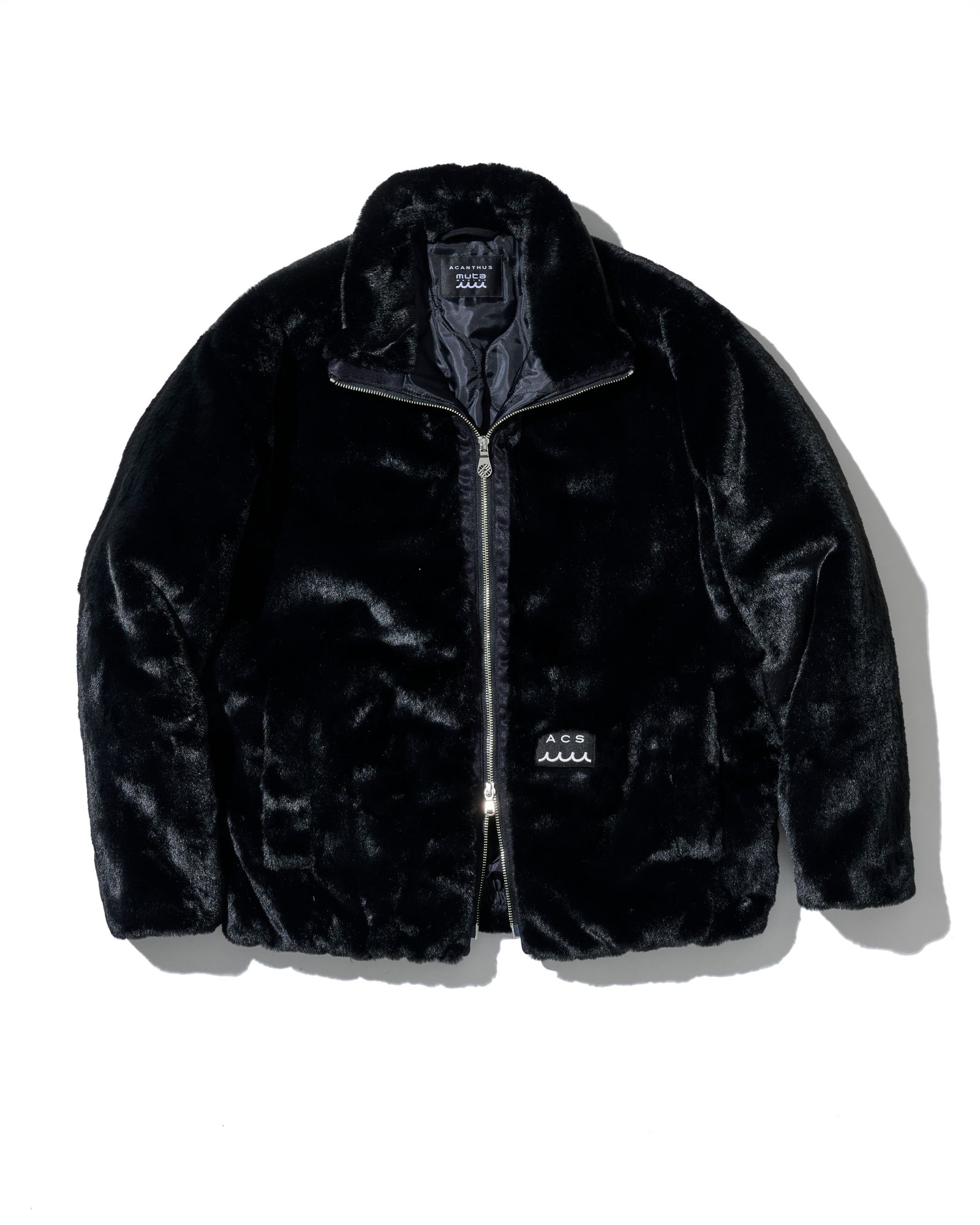 ☆先行予約☆ muta MARINE × ACANTHUS / フェイクファージャケット / Faux Fur Jacket / BLACK 【MA2650】