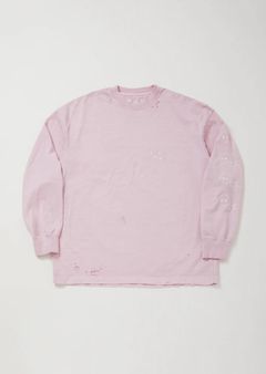 KREVA×GHOST ALMOSTBLACK / DAMEGE DYEING LONG SLEEVE T HAKUTOU / PINK [KRVGAB-C-3-2]