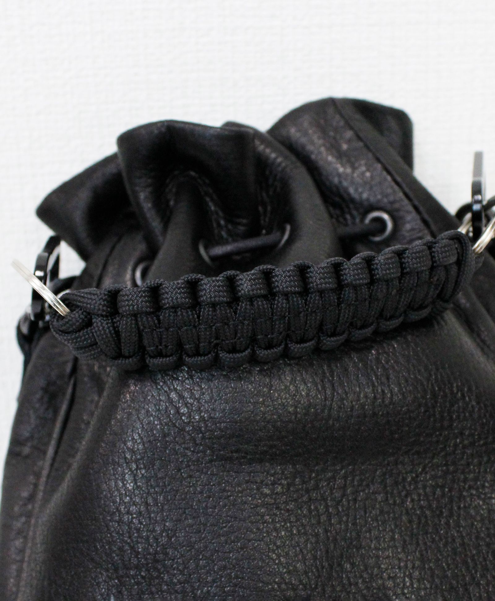 オイルドカウレザー・2wayミニショルダーバッグ / Oiled Cow Leather Shoulder Bag / B-BLACK [DCD-01517 B-BK]