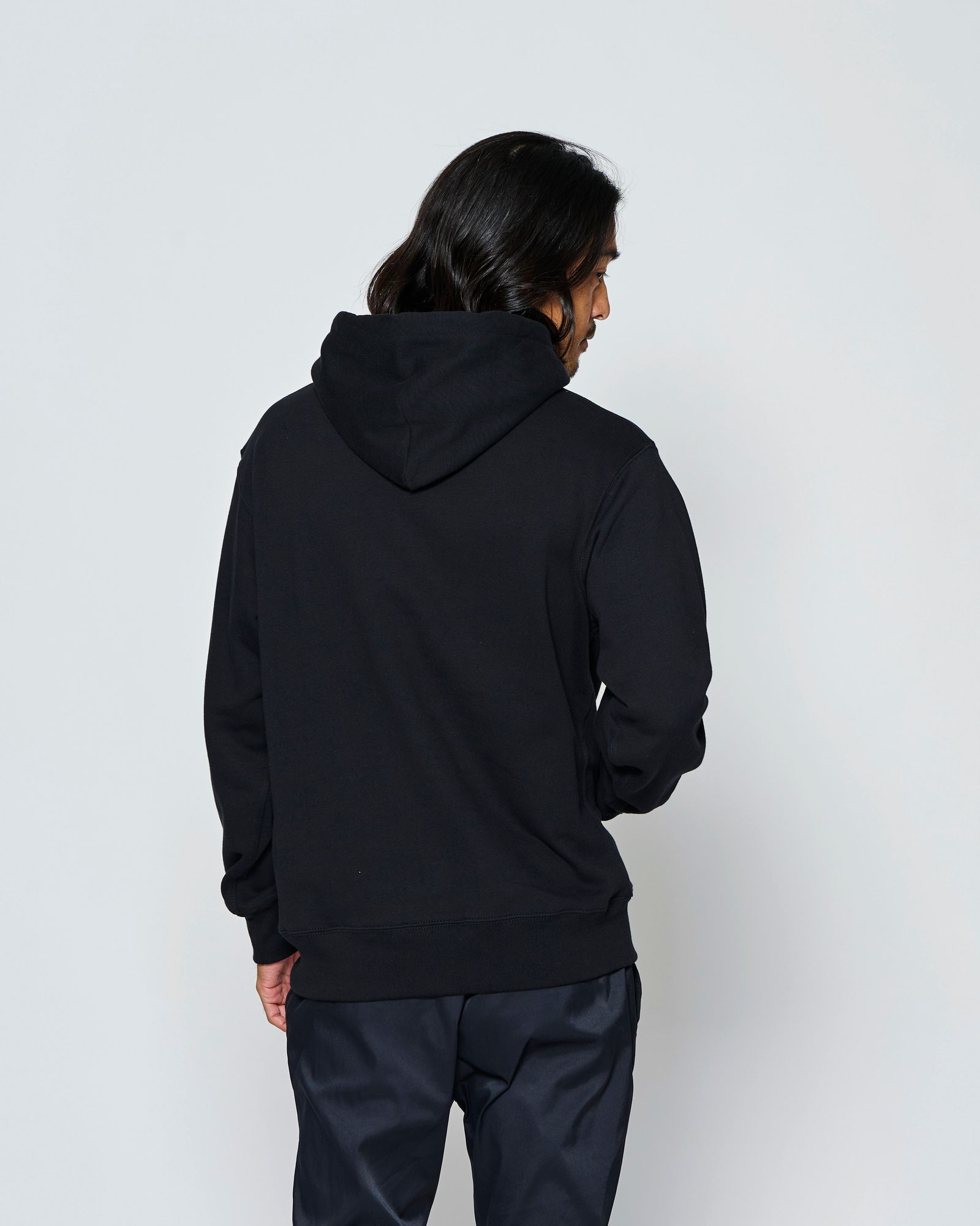 ☆先行予約☆muta MARINE × ACANTHUS  / Wネームロゴフーディー / プルオーバーパーカー /  W-name logo hoodie / BLACK【MA2726】