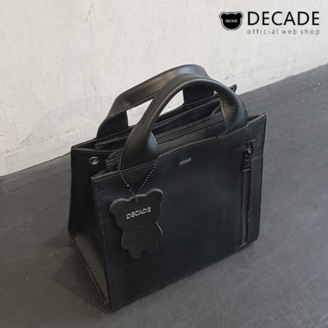 ミニバッグショルダー 防水レザータイプ  / Water Proof Leather Hand Mini Shoulder Bag / B-BK [0DCD-1540]