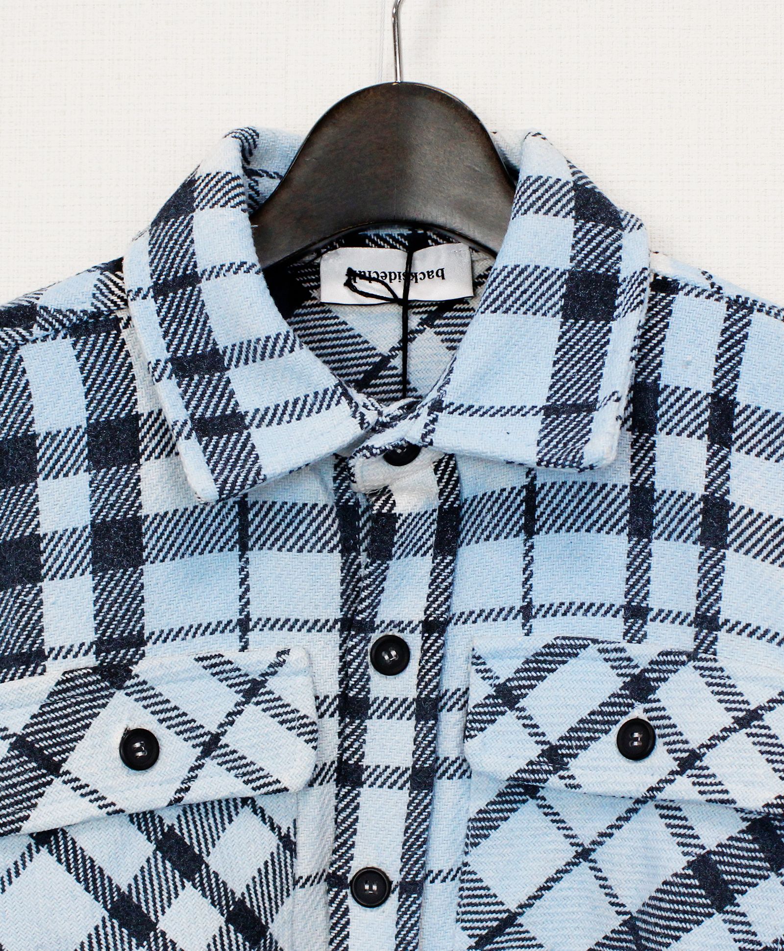チェックシャツジャケット / BACKTOVIET SHIRT JACKET MARMORIZED / BLUE 【JRX 613】