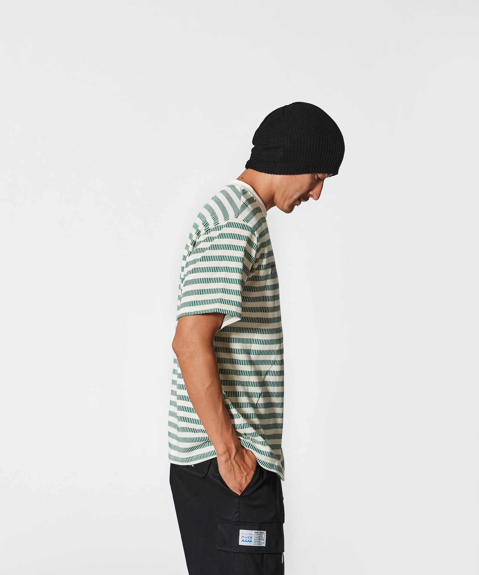 ACANTHUS × muta MARINE / muta Domino Border Tee / ボーダーTシャツ / GREEN 【MA2513】