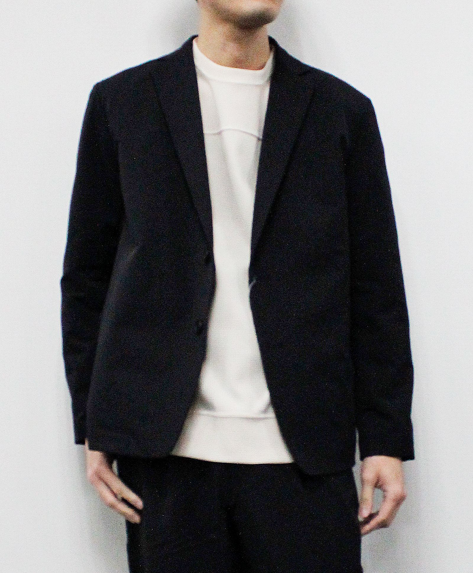 N/Peダブルクロスストレッチ イージージャケット / ブラック [26003]