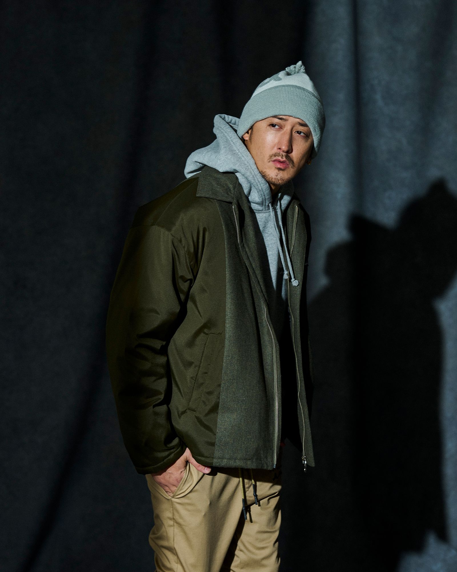 ☆先行予約☆ muta MARINE × ACANTHUS / コーチジャケット / Split Coach Jacket / KHAKI 【MA2651】