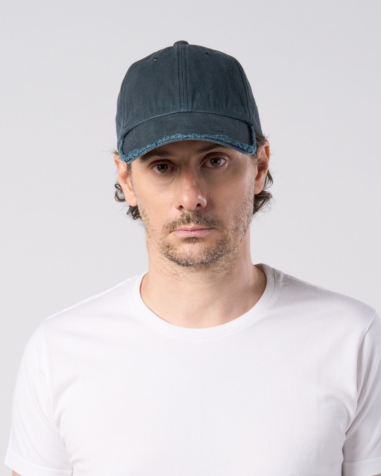 ☆先行予約☆ wjk  / ストライプニットビーニー / コットンリネンヘリンボーンエイジングベースボールキャップ / cotton linen herringbone aging B.B.cap / fade charcoal 【8007 cl29k】
