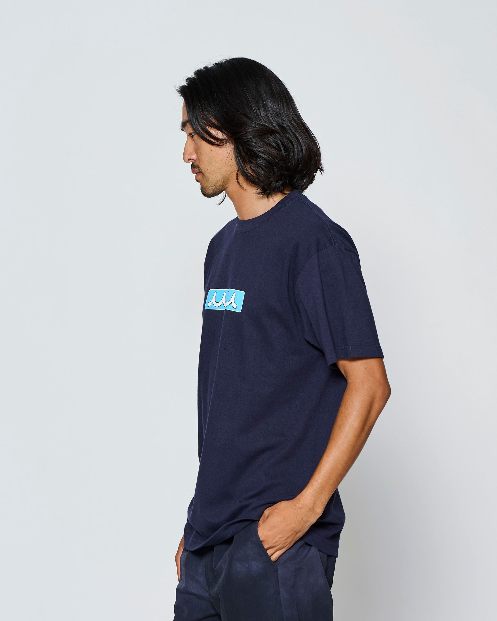 ☆先行予約☆muta MARINE × ACANTHUS  / ボックスロゴTシャツ /  Box Logo Tee / NAVY【MA2716】