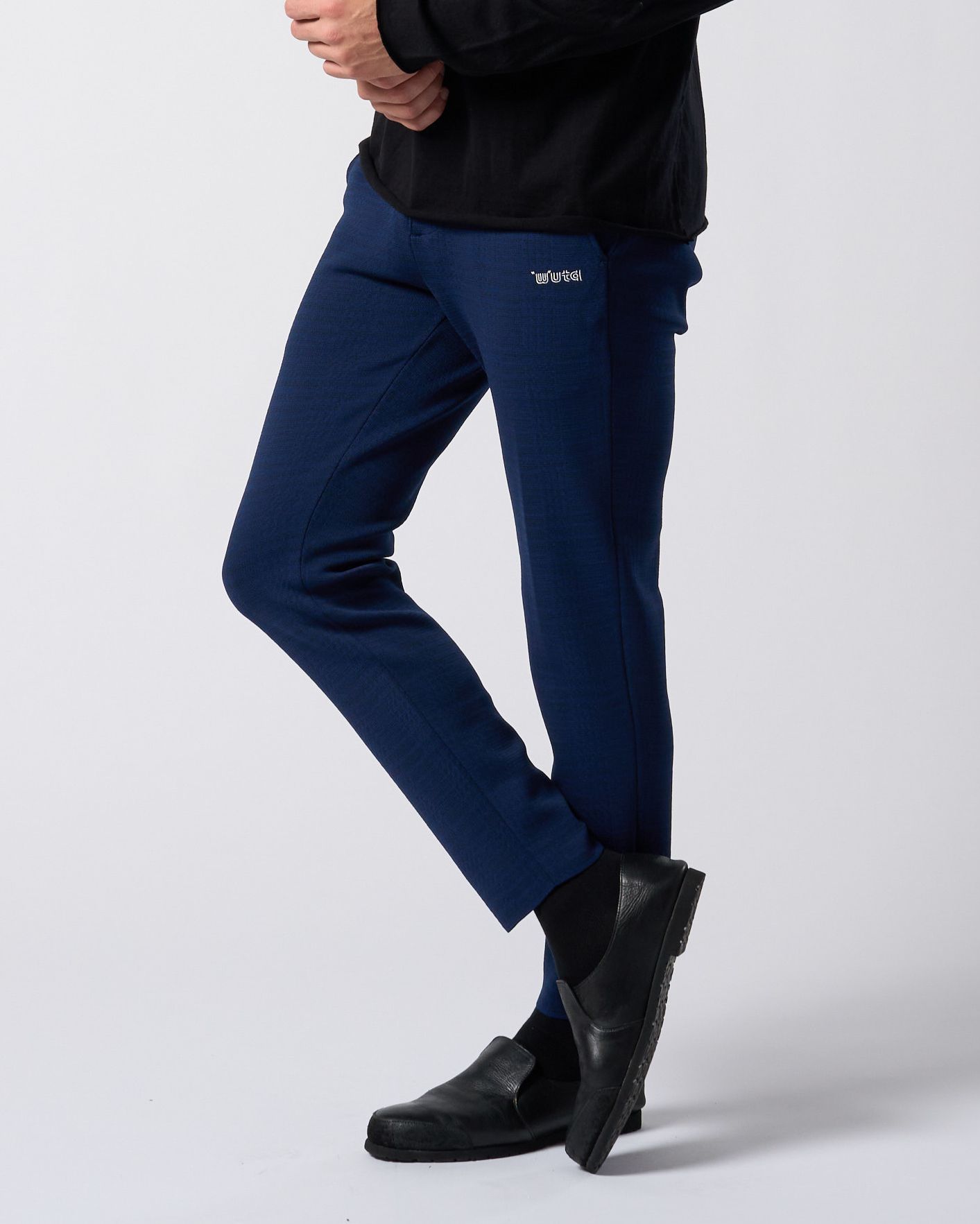 ☆先行予約☆ muta × wjk  / ニットイージースラックス / function knit easy slacks(jacquard check) / NAVY CHECK [504 mw08j]