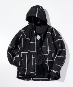 ☆先行予約☆1PIU1UGUALE3 RELAX × +phenix / トランスフォームマウンテンパーカー WINDSTOPPER プロダクト by GORE-TEX LABS /ウィンドストッパー / ゴアテックス  / ブラック×ホワイト 【USO-26130】