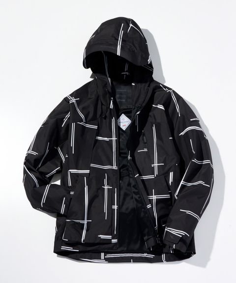 ☆先行予約☆1PIU1UGUALE3 RELAX × +phenix / トランスフォームマウンテンパーカー WINDSTOPPER プロダクト by GORE-TEX LABS /ウィンドストッパー / ゴアテックス  / ブラック×ホワイト 【USO-26130】