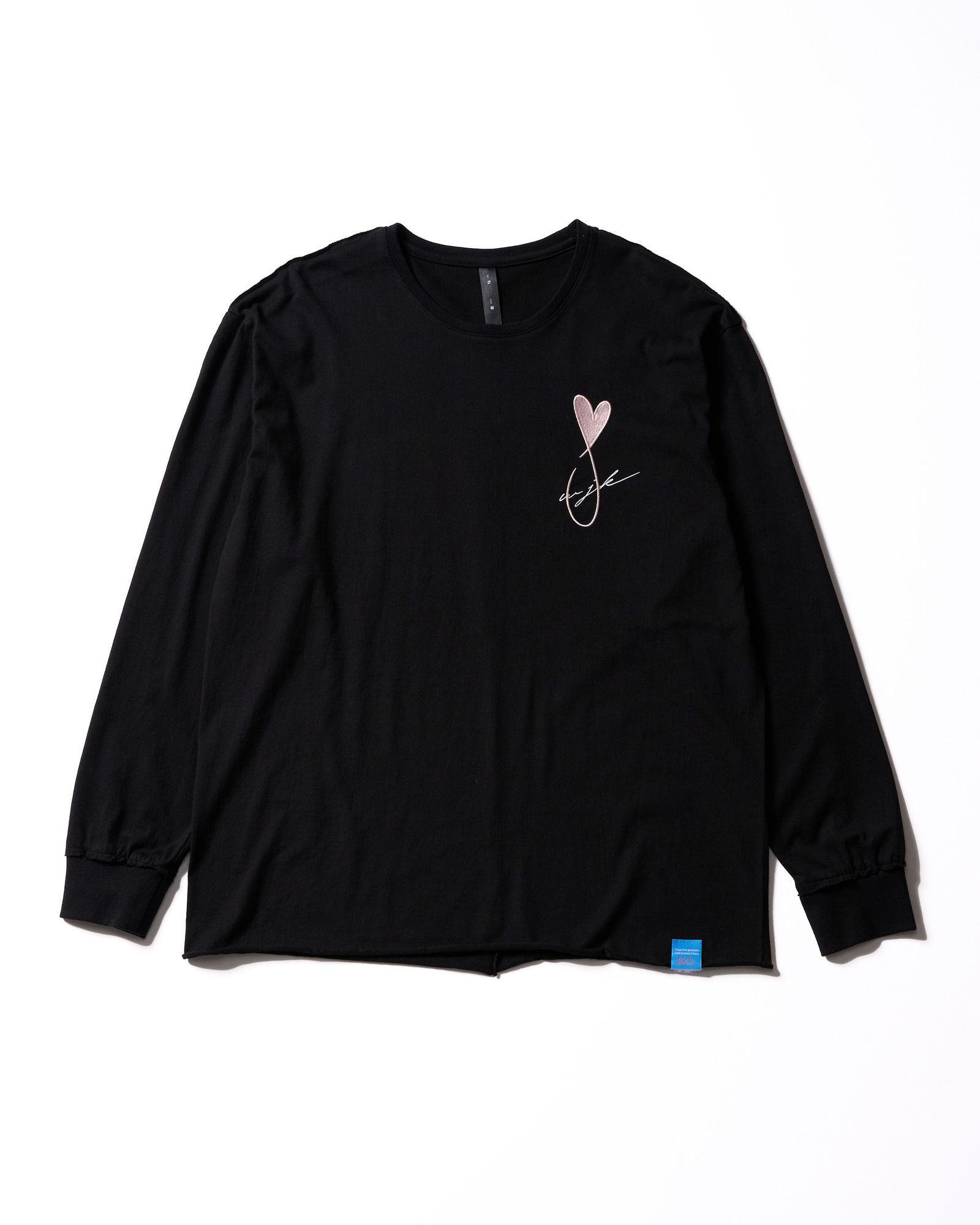 ☆先行予約☆Maison Honoré Paris× wjk  / ハートフィッシュ カットオフ 長袖Tシャツ / heart fish cut-off L/S / black×pink【711 hw01k】