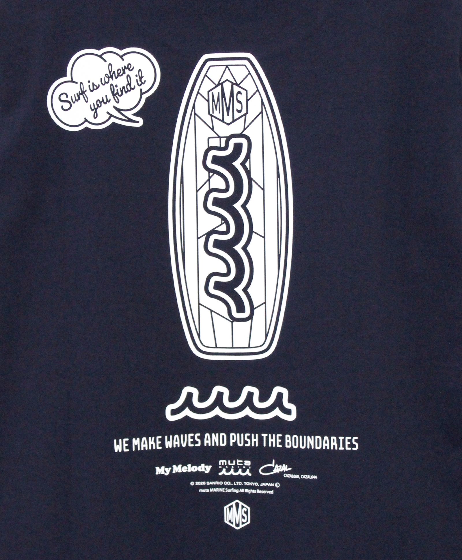 My Melody × muta MARINE SURFING ストレッチロングスリーブTシャツ / ネイビー [MMMP-434771]