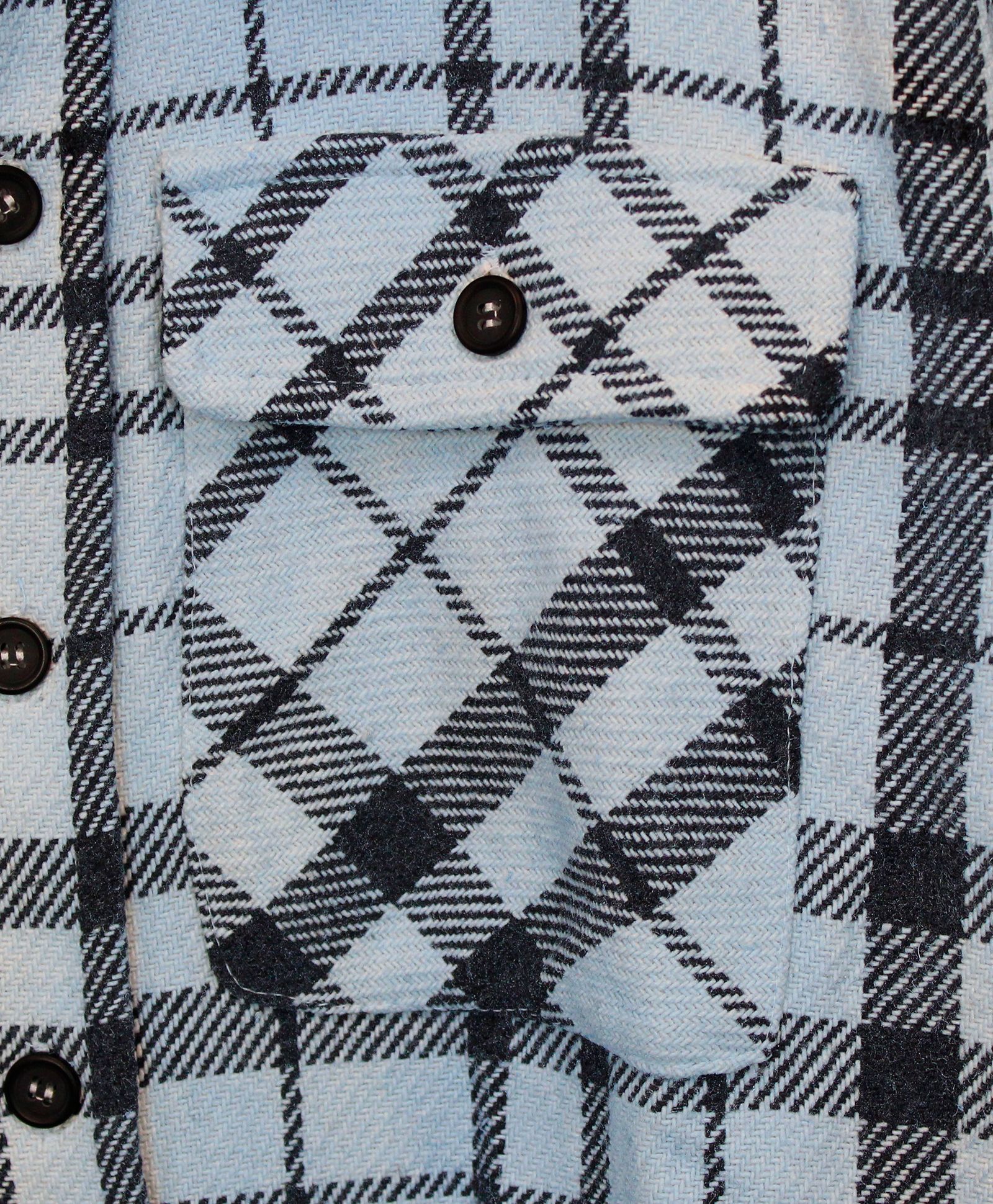 チェックシャツジャケット / BACKTOVIET SHIRT JACKET MARMORIZED / BLUE 【JRX 613】