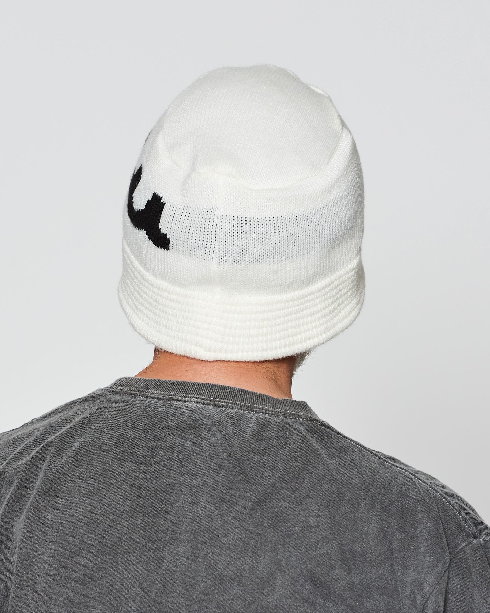 ☆先行予約販売2025年10月下旬～11月下旬頃入荷予定☆ ACANTHUS × muta MARINE / muta Wave Logo Knit Bucket Hat / ニットバケットハット / WHITE 【MA2543】