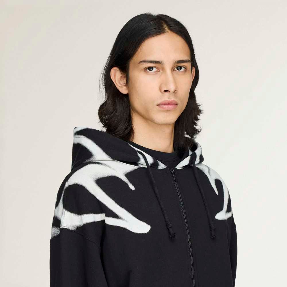 ジップパーカー / チト グラフィック フレンチ テリー ジップ フーディー / Y-3 CHITO GRAPHIC FRENCH TERRY ZIP HOODIE / BLACK [KR1061-APPA26]