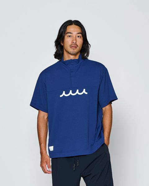 ☆先行予約☆muta MARINE × ACANTHUS  / スタンドカラーS/Sトップ /  Stand Collor S/S Top / NAVY【MA2709】